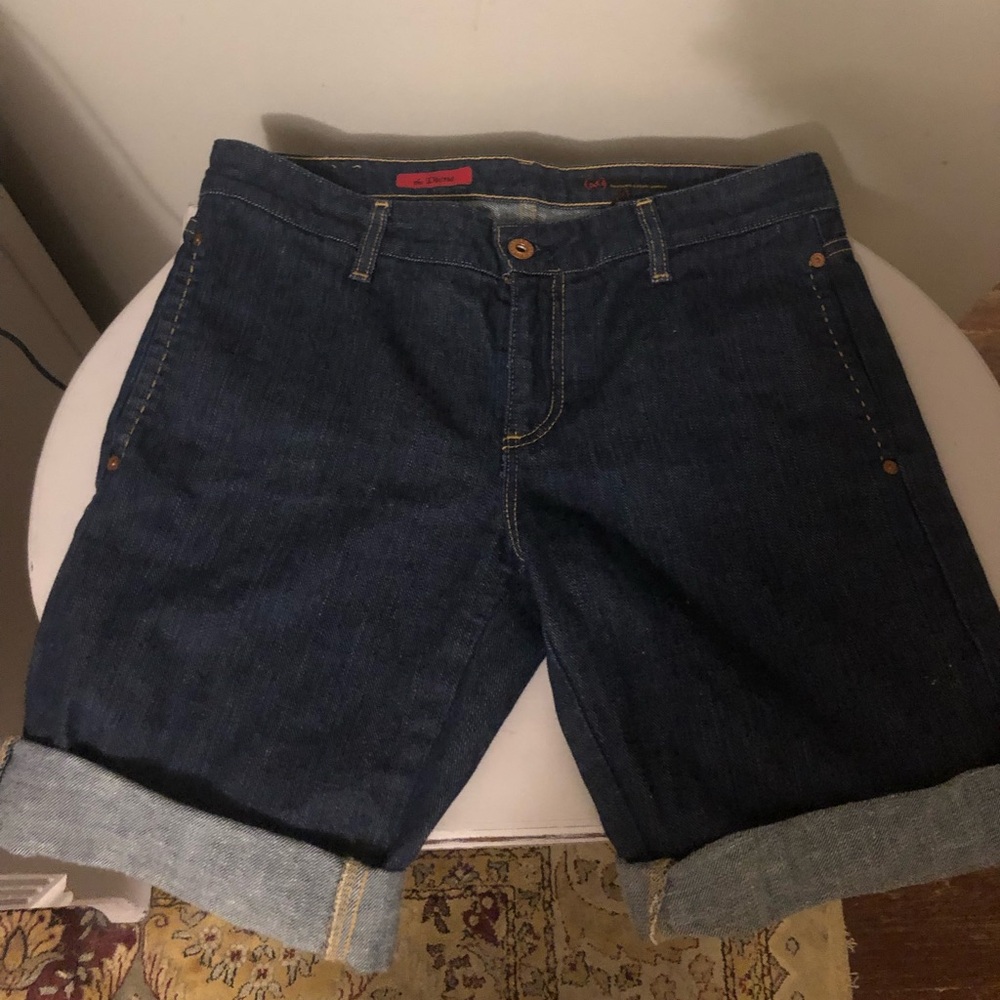 AG Adriano Goldschmied Dark Blue Jean Shorts